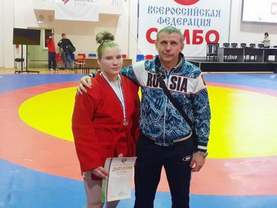 Диана Филина со своим наставником — заслуженным тренером России Юрием Гаврюшиным